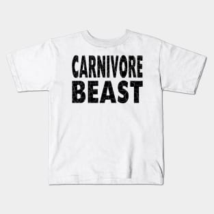 CARNIVORE BEAST Distressed Grunge Style Original Design Kids T-Shirt